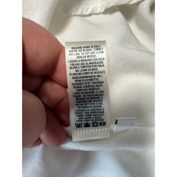 Cloth & Stone Womens White V-Neck Short Sleeve Blouse Size M - Picture 9 of 10